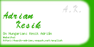 adrian kesik business card